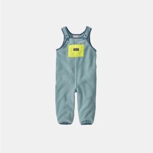 Patagonia Blue Synchillas Overalls with Neon Pocket sz 6-12mo